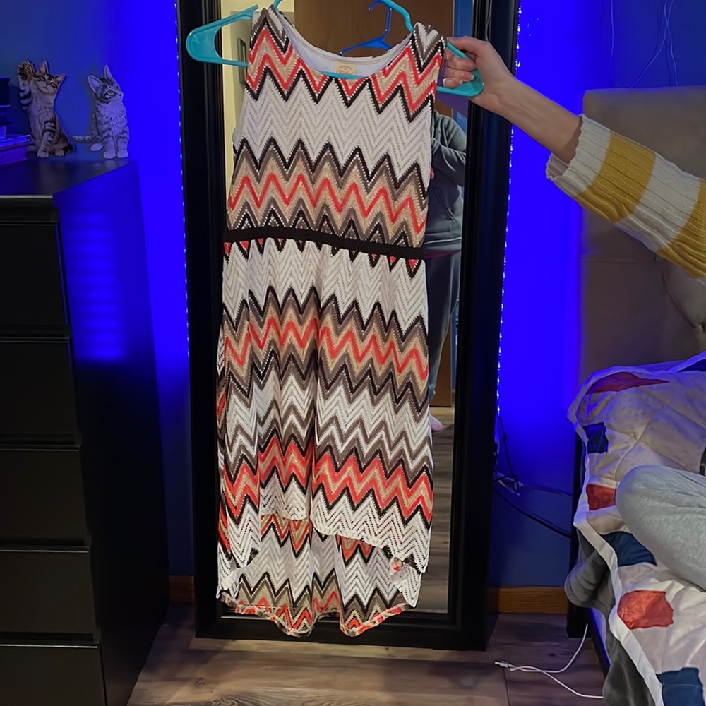 Faded glory zig zag multi color very cute dress size 12